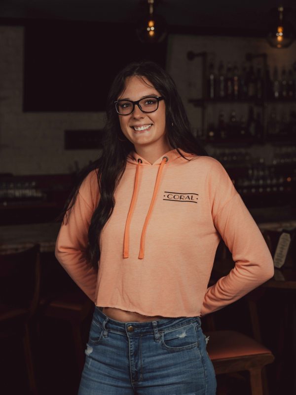 Coral Cropped Hoodie - Image 4