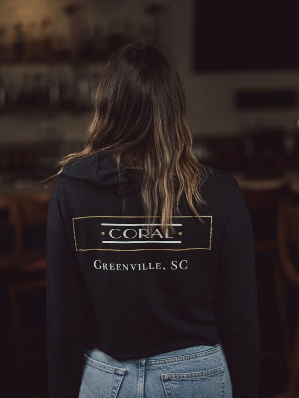 Coral Cropped Hoodie - Image 3